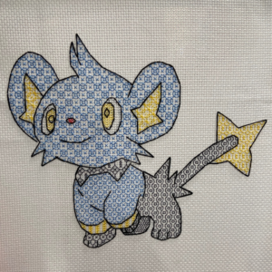 Shinx Blackwork Embroidery